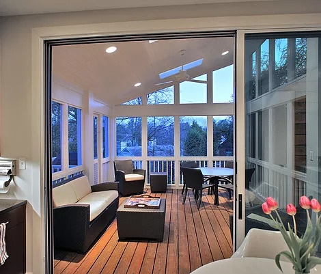 Modern Porch Addition and Kitchen