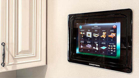 smart home control panel in kitchen