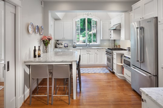 Quaint Chevy Chase Kitchen in Tudor Style Home