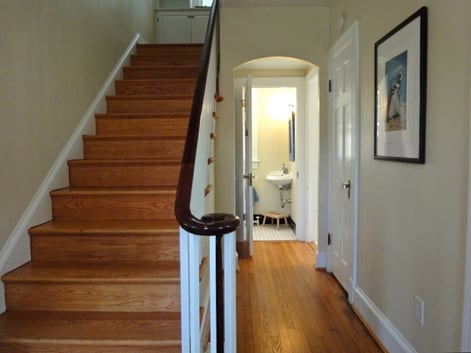view of center hall before remodeling in chevy chase maryland