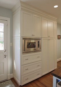 arlington kitchen design with built-in pantry microwave cabinet
