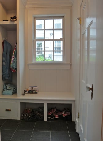 MUD ROOM WITH HALF BATH USESS PLUMBING FROM FORMER KITCHEN SINK