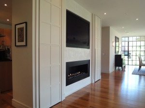 contemporary style gas fireplace