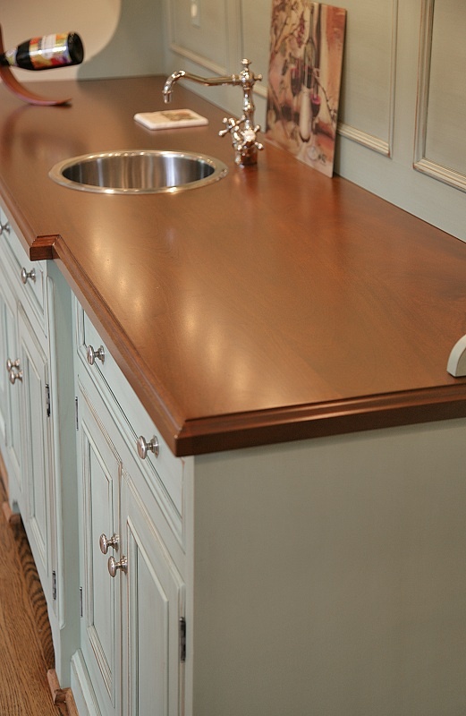 kitchen remodeling with solid wood countertop