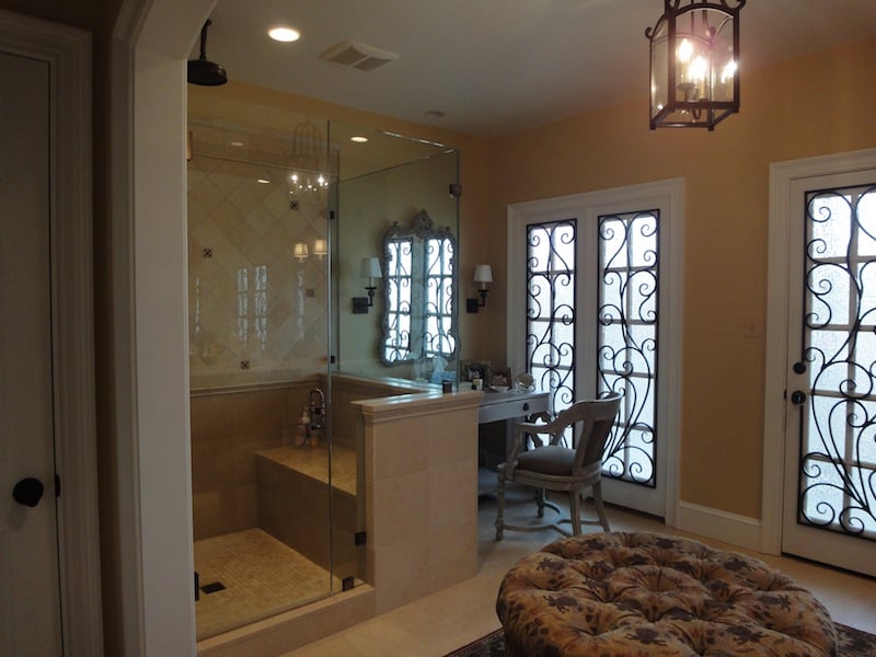 tuscan style master bathroom