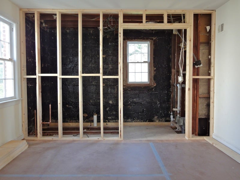 master bathroom remodeling in progress washington dc