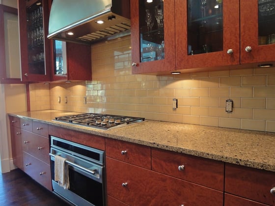 kitchen backsplash installation nearly complete chevy chase maryland