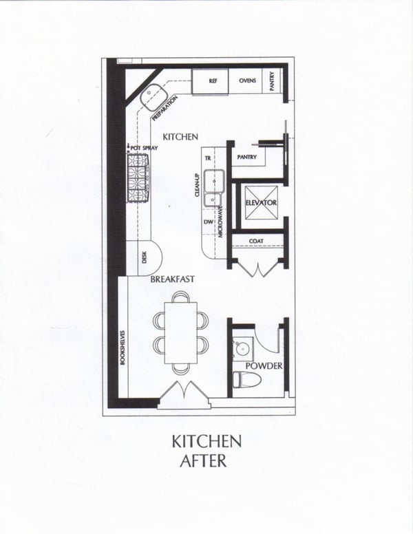an extra long galley kitchen design