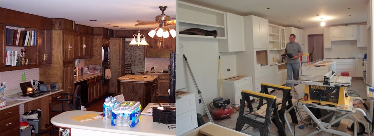 kitchen design BEFORE and AFTER