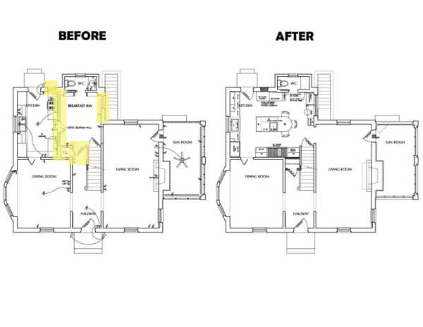 AU Park kitchen reconfiguration plan