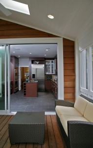 interior of contemporary style porch addition