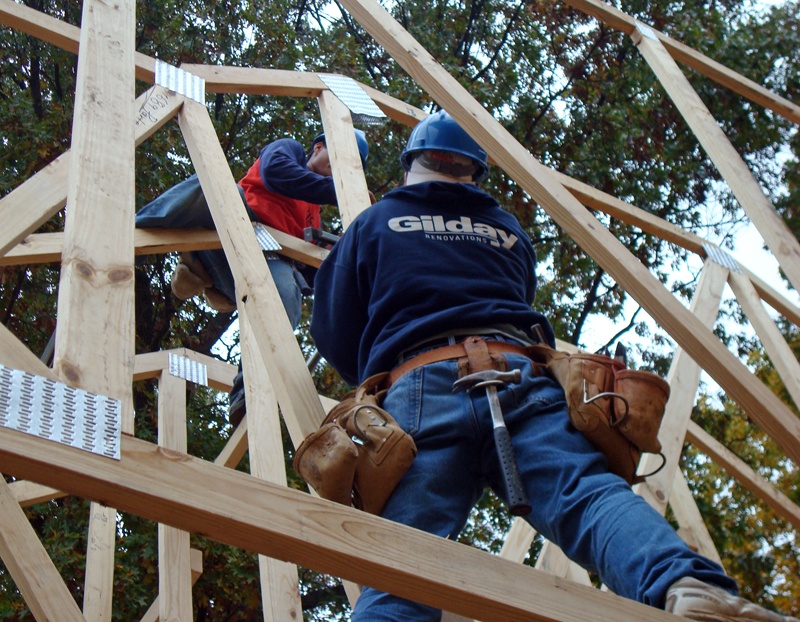 home addition under construction in DC suburb