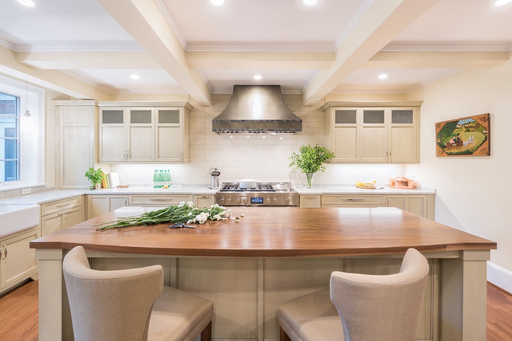 Kitchen island and stove