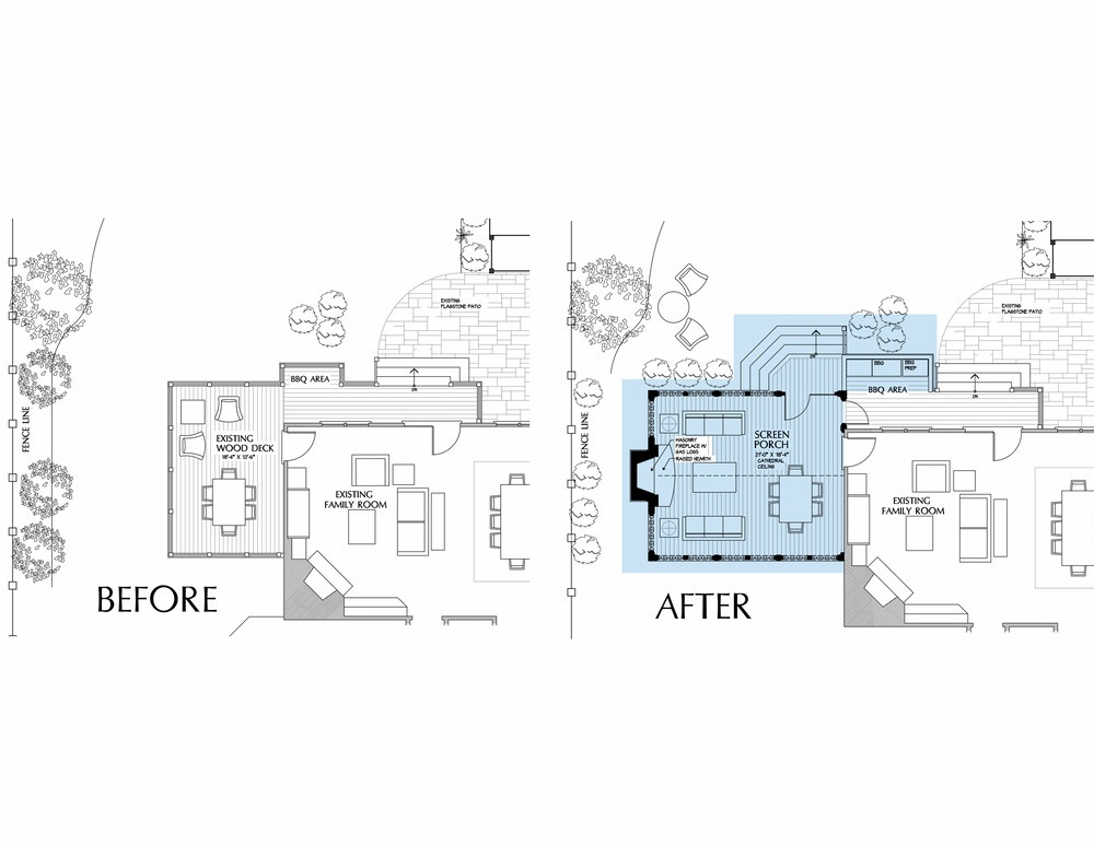 Before and After Floorplans