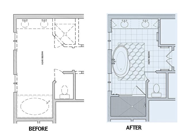 Before and After Floor Plan