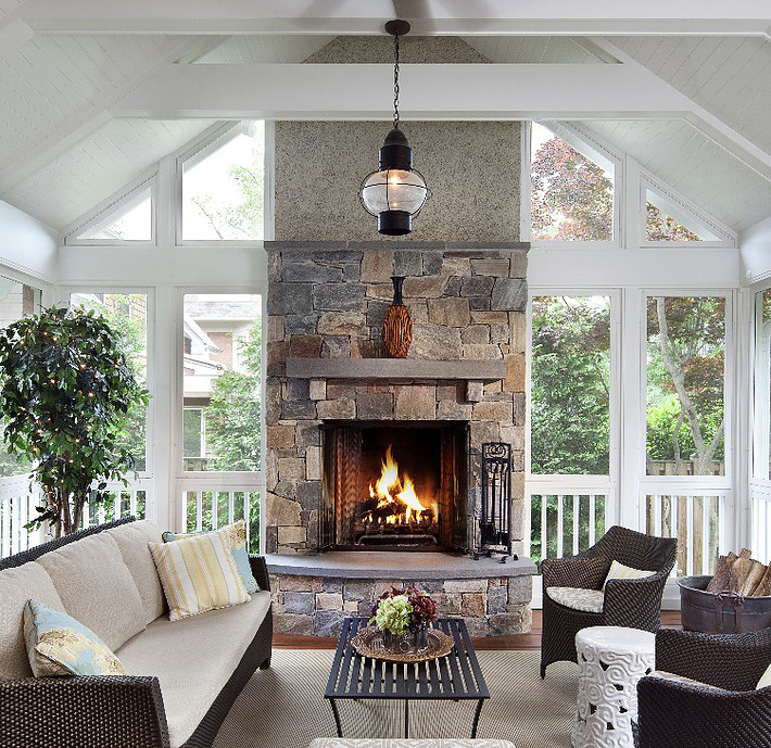 Stone Fireplace