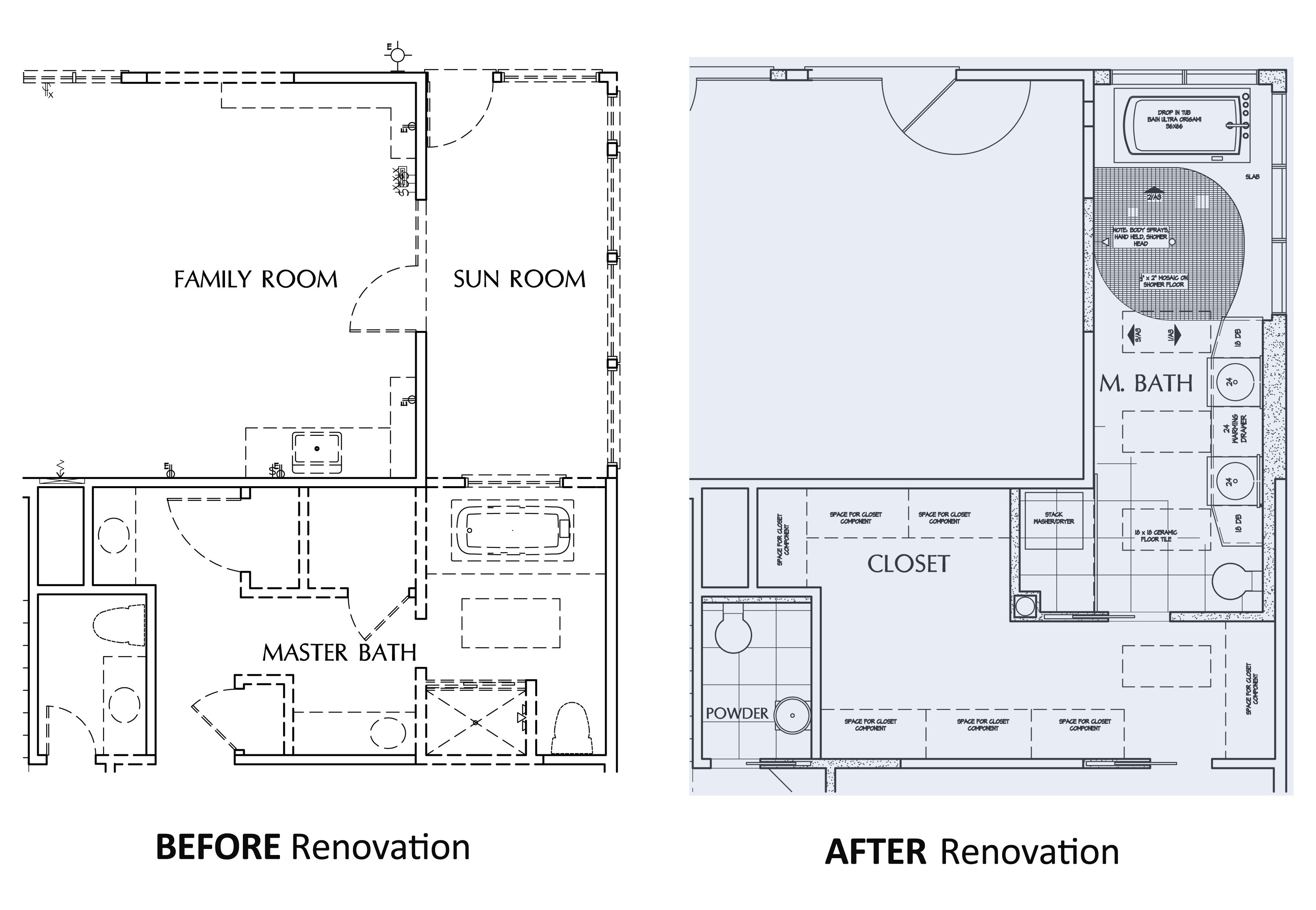 Before and After Floor Plans