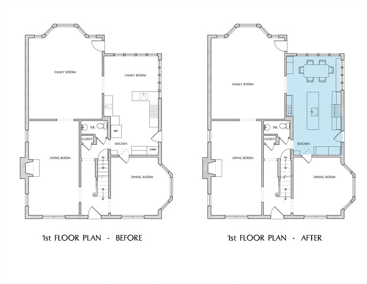 Before and After Floor Plan