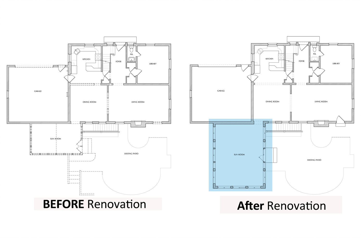 Before and After Floor Plans