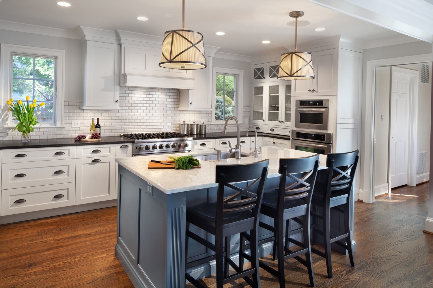 Blue Kitchen Island