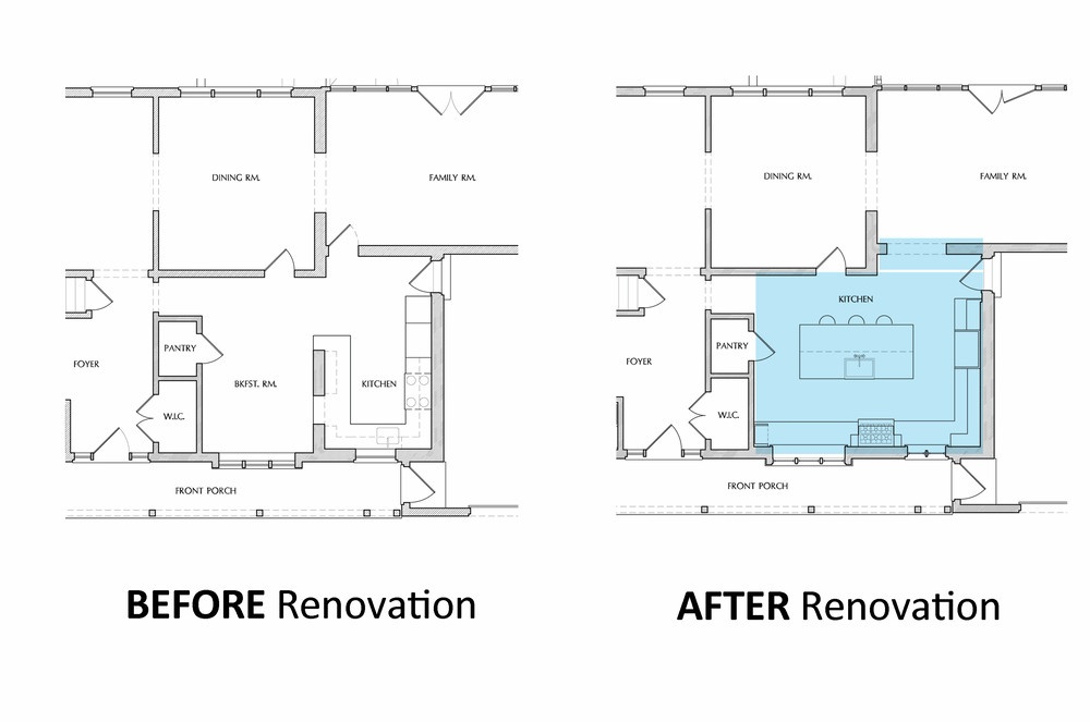 Before and After Floor Plan
