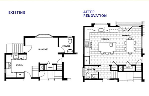 Before and After Floor Plans