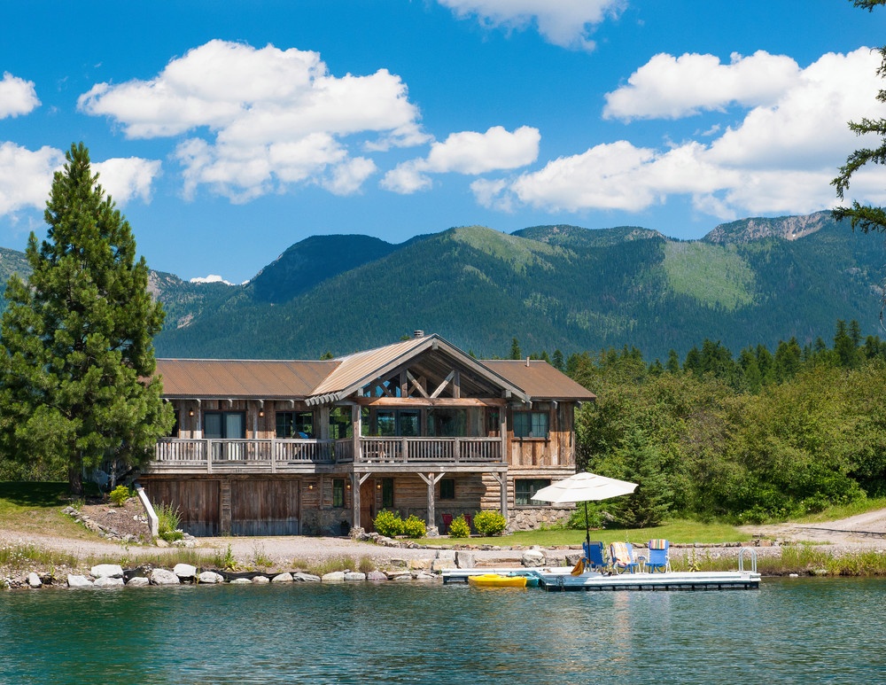 Exterior view from the lake