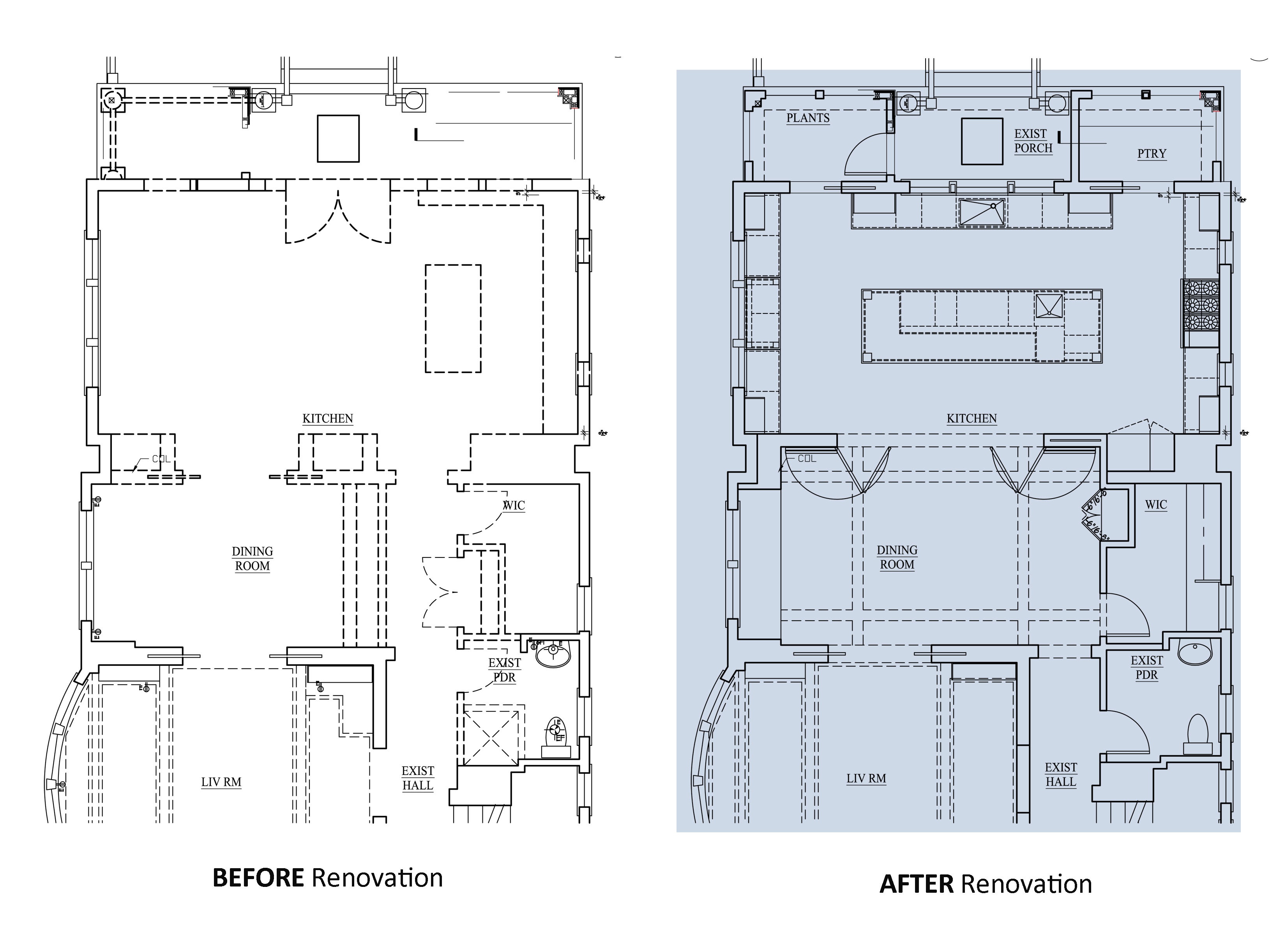 Before and After Floor Plan