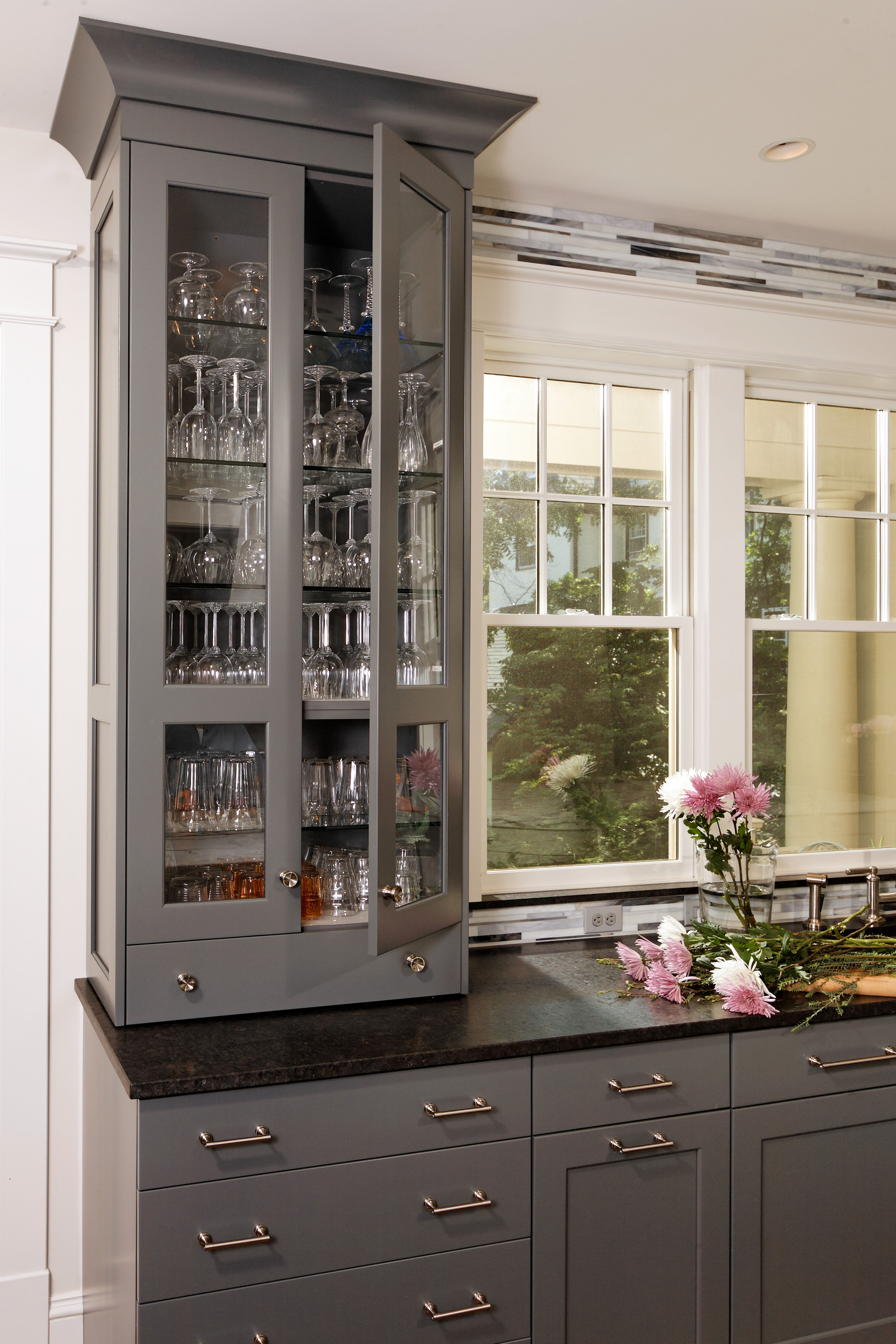 Cabinetry with Glass Doors