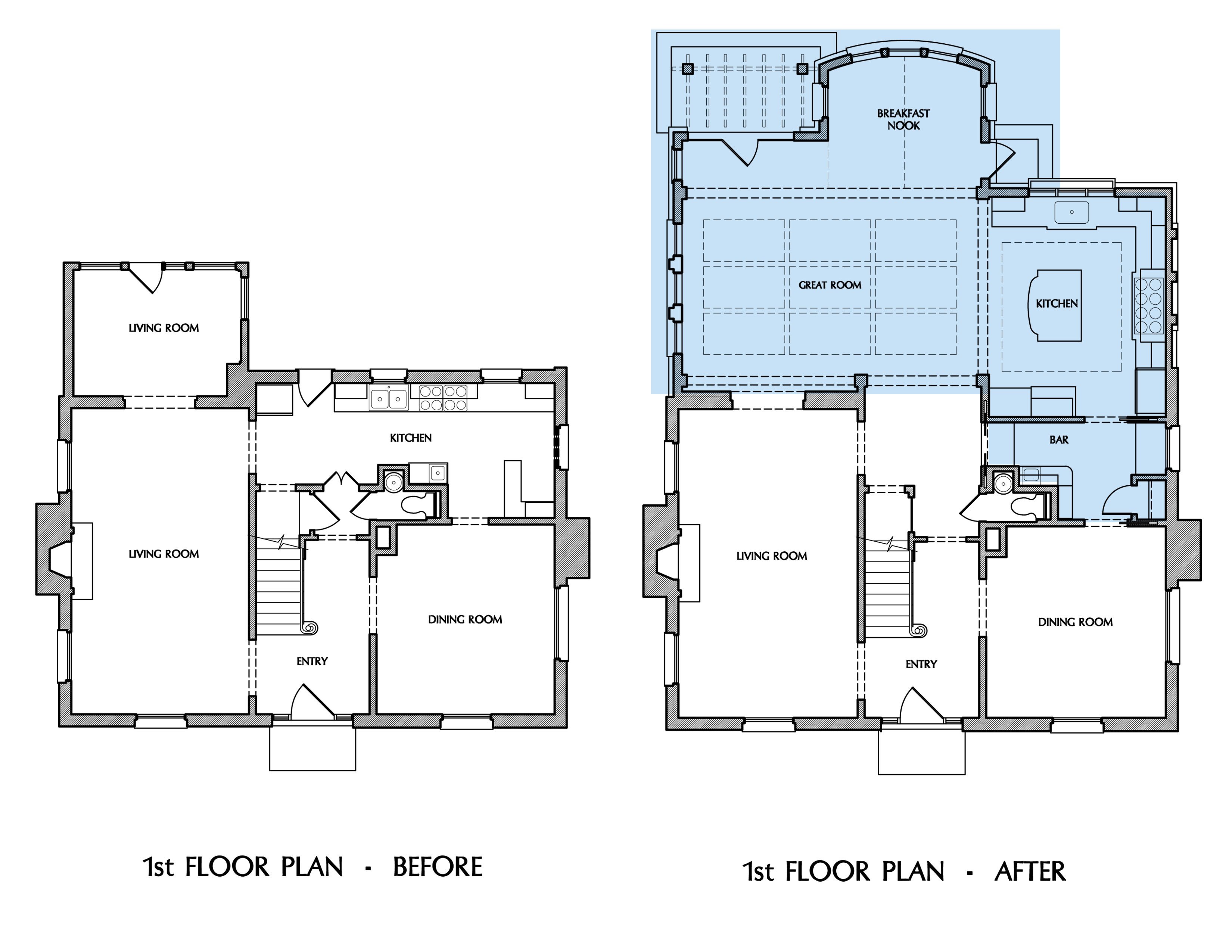 Before and After Floor Plans