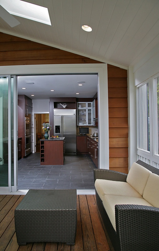 View from Porch into Kitchen