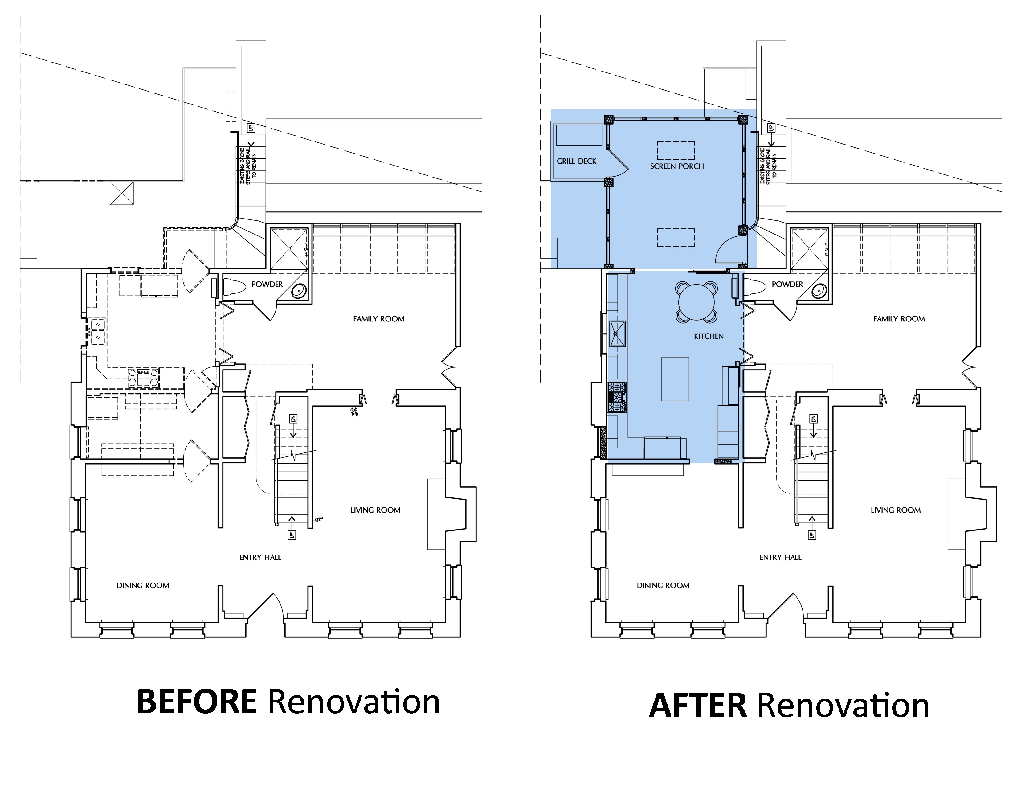 Before and After Floor Plan