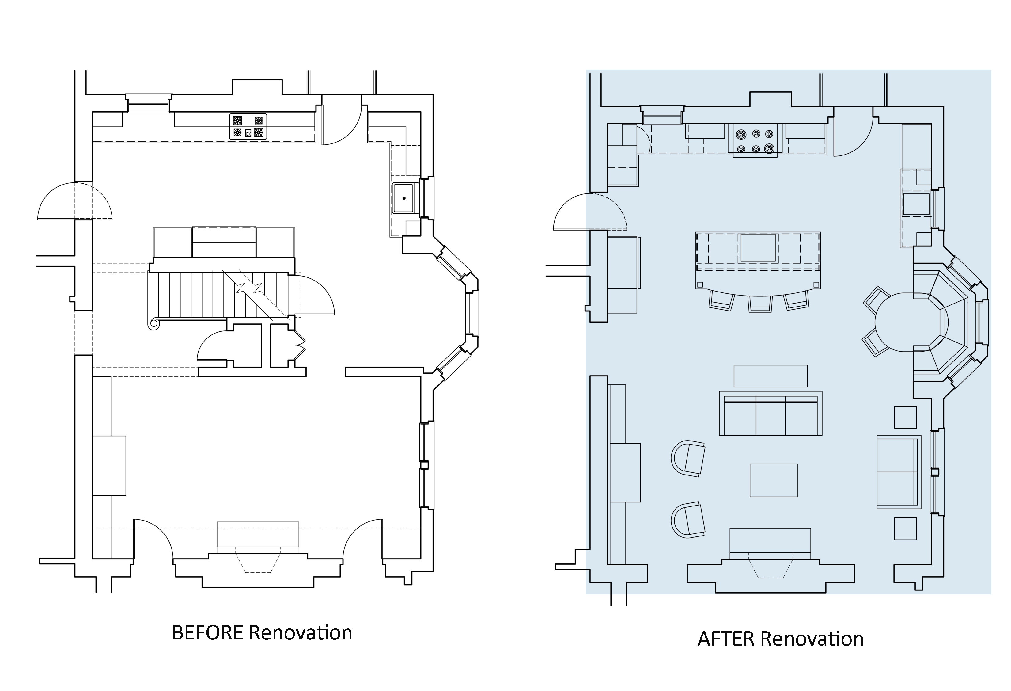 Before and After Floor Plan