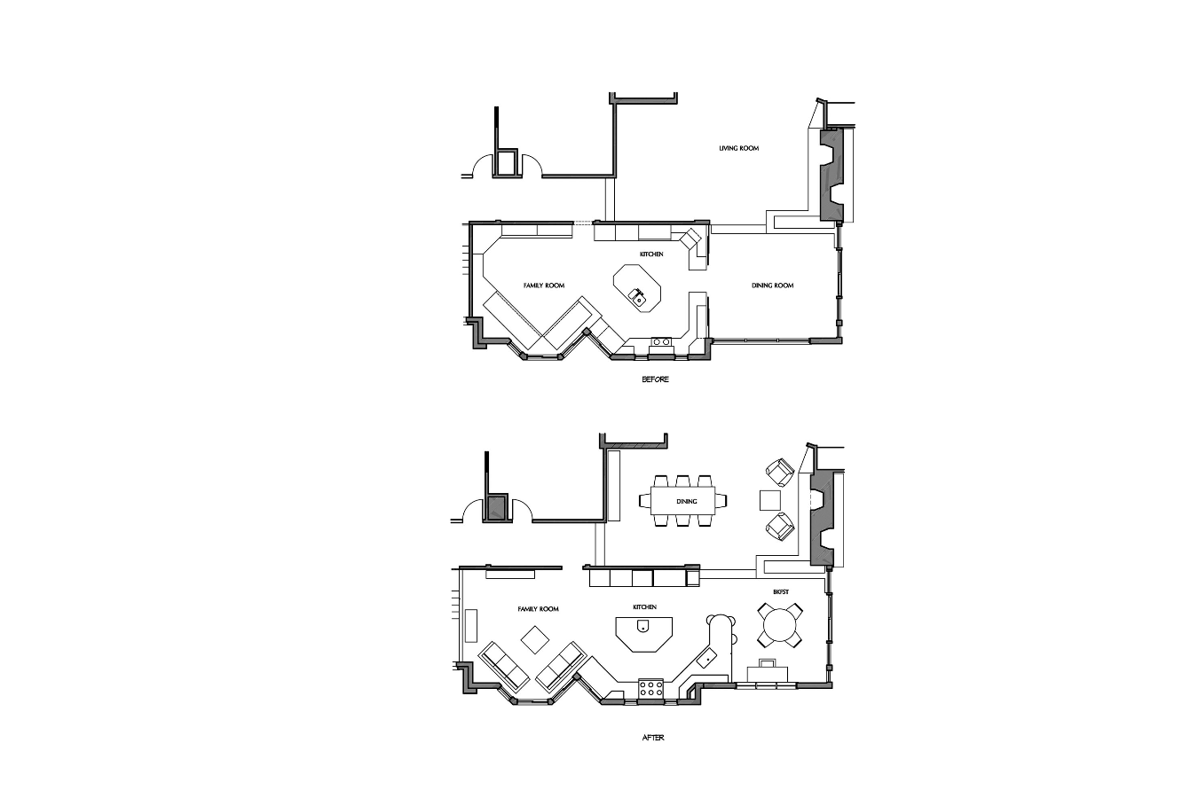 Before and After Floor Plan