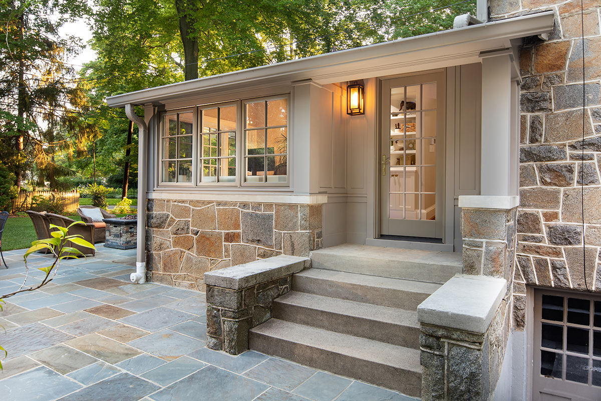 Porch view by stairs