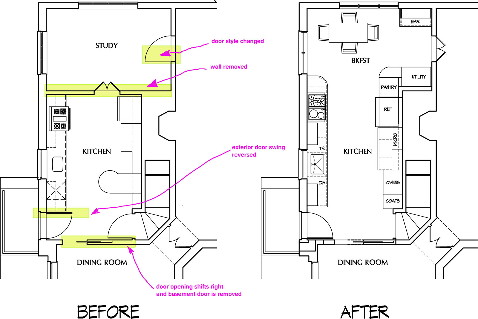 floor plan changes